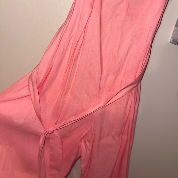 Antonio Melani Elise Stretch Linen Sweetheart
Neck Sleeveless Tie Waist Jumpsuit - Picture 5 of 8